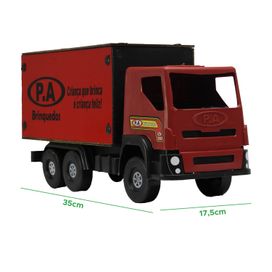 Caminhão de Brinquedo Refrigerante Baú em Madeira e Plástico
