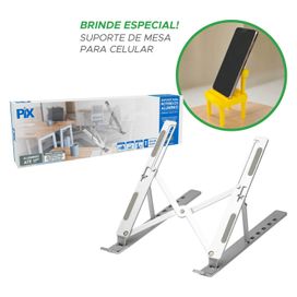Suporte Para Notebook Altura Ajustável Alumínio Dobrável