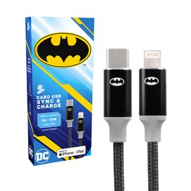 Cabo Carregador Turbo 1,5m Usb-C para Lightning Batman - 5+