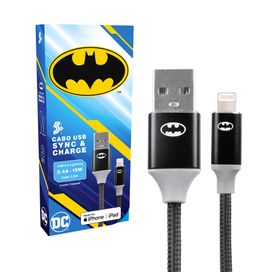 Cabo Carregador Turbo 1,5m Usb-A para Lightning Batman - 5+