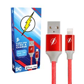 Cabo Carregador Turbo 1,5m Usb-A para Lightning The Flash - 5+