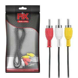 Cabo 3 Rca Macho P/ 3 Rca Macho Níquel 1,50m 018-1210