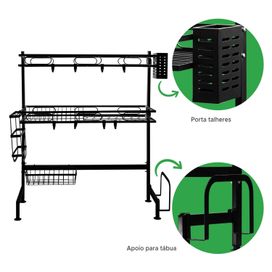 Cozinha Suspensa Modular Autossustentável Escorredor Premium