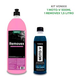 Kit Limpeza Pesada Auto Removex 1,5l + Shampoo V-moto Vonixx