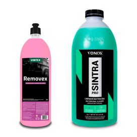Kit Limpeza Auto Removex 1,5l + Sintra Pro 3 Litros Vonixx
