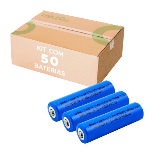50x Bateria 18650 Li-ion 2600mh 3.7v Lanterna Tática Led