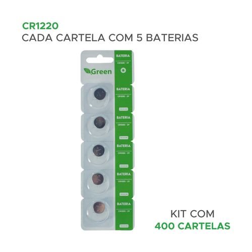 2000x Bateria Moeda Cr1220 3v Alta Qualidade - Dura Muito