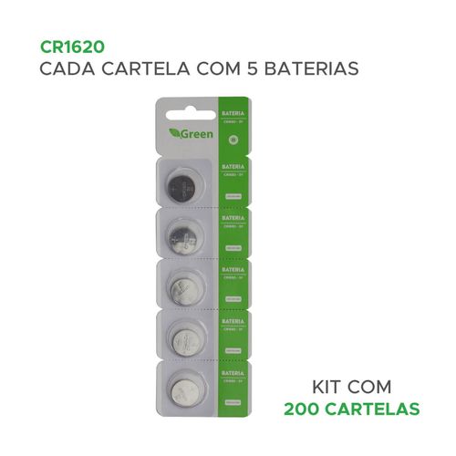 1000x Bateria Moeda Cr1620 3v Alta Qualidade - Dura Muito