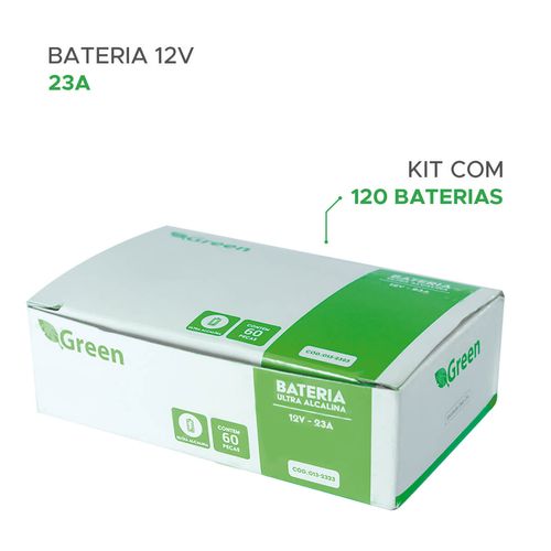 120x Pilhas Bateria 23a 12v A23 Controle Alarme Portão