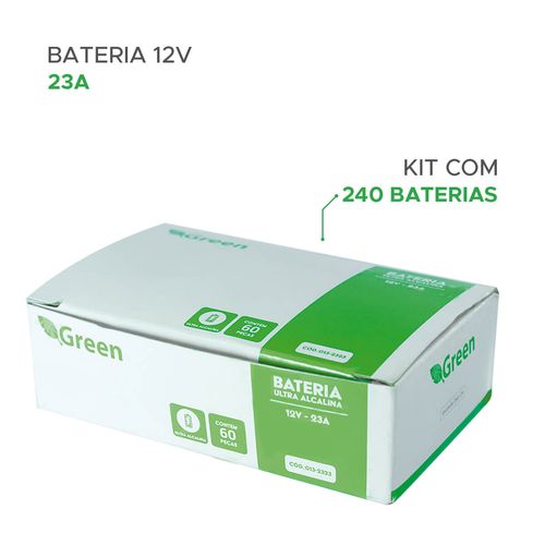 240x Pilhas Bateria 23a 12v A23 Controle Alarme Portão