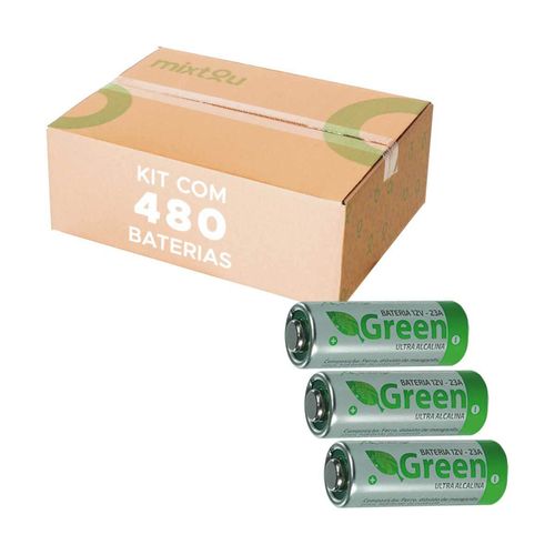 480x Pilhas Bateria 23a 12v A23 Controle Alarme Portão