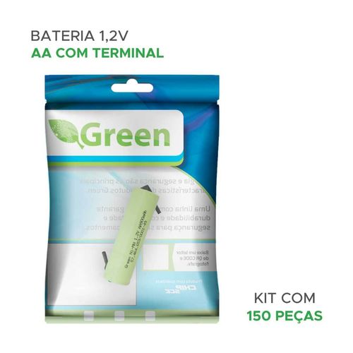 150x Bateria Recarregável Pequena AA 900mah 1,2v C/ Terminal