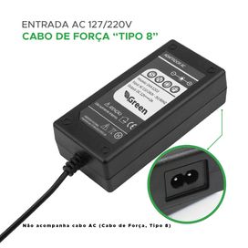 Fonte Chaveada 12v 3a Plug 5,5mm X 2,1mm - Green