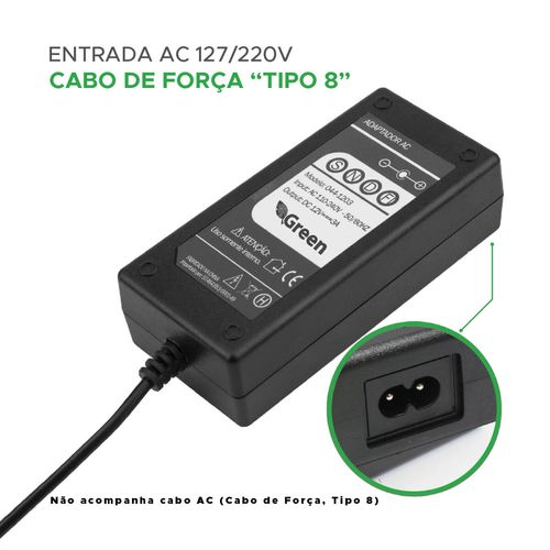 Fonte 12v 3a Bivolt Estabilizada Led Câmeras Ac / Dc Adapter