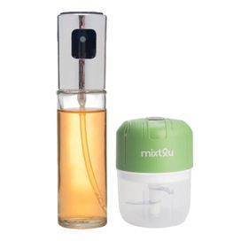 Galheteiro Spray + Mini Processador Recarregável 250ml Verde