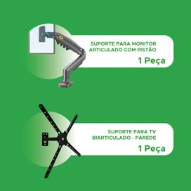 Suporte de TV Biatirculado 10 a 60 e Suporte Monitor 17 a 30