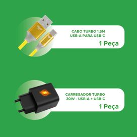 Carregador Turbo 30W Flash Cabo Tipo C 1,5m Mulher Maravilha