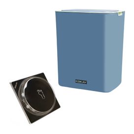 Lixeira Inteligente Com Sensor e Ralo Click Quadrado 9.4cm