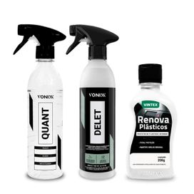 Kit Vonixx Quant Diluidor Renova Plásticos Delet 500ml