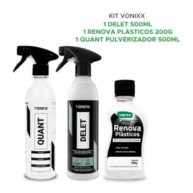 Kit Vonixx Quant Diluidor Renova Plásticos Delet 500ml