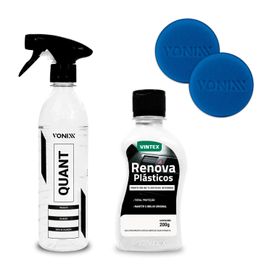 Kit Vonixx Quant Diluidor Renova Plásticos 2 Aplicadores