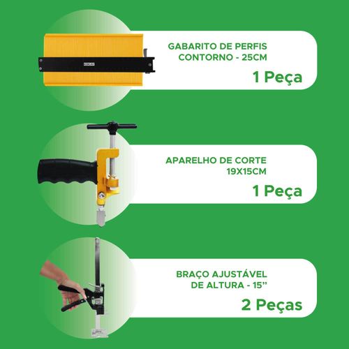 Riscador Manual + Gabarito e 2 Braços Regulador Altura