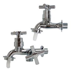 Kit Torneiras Para Máquina Tanque Jardim ABS Cromado