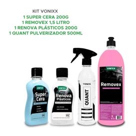 Kit Vonixx Quant Diluidor Removex Renova Plásticos Alumax