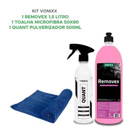 Kit Vonixx Quant Pulverizador Removex 1,5l Toalha Microfibra