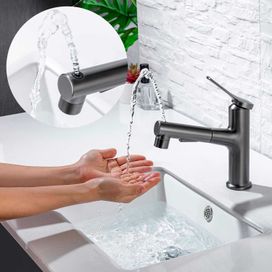 Torneira Luxo Lavatório Monocomando Bica Móvel 3 Jatos - Premium
