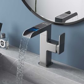 Torneira Cascata Monocomando Led Controle Temperatura