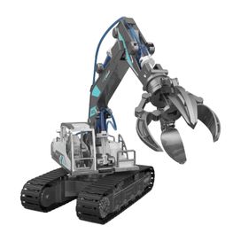 Brinquedo Diy Trator Garra Hidráulica Kit Com 137 Peças
