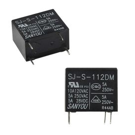 5x Relé SJ-S 112 DM - 28V 5A 250V - 4 Terminais