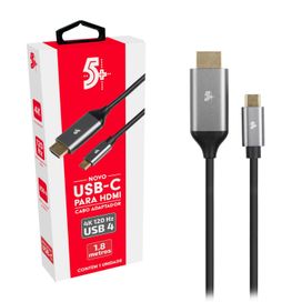 Cabo Usb 4.0 Tipo C Para Hdmi Macho - 4k 120hz - 1,8 Metro