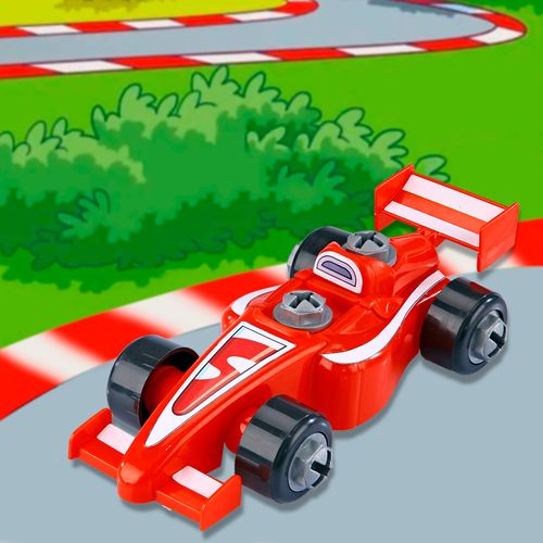 Carro de Montagem Pit Stop Senninha Com 14 Peças - Pakitoys