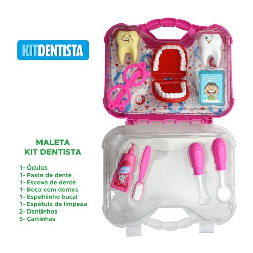 Brinquedo Kit Maleta Dentista Menina Com Acessórios - Pakitoys