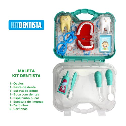 Brinquedo Kit Maleta Dentista Menino Com Acessórios - Pakitoys