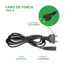 Cabo Radio Gravador Tipo 8 - 2X0,75MM - 1,8M