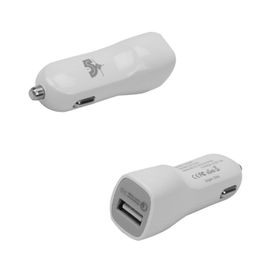 Carregador 12V Veicular 1 Entrada USB 2.1A Branco - 5+