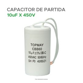 Capacitor Partida 10uf - 440v P/ Motor Portão Eletrônico
