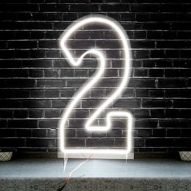 Número Led Luminoso Neon 50cm - Branco Frio