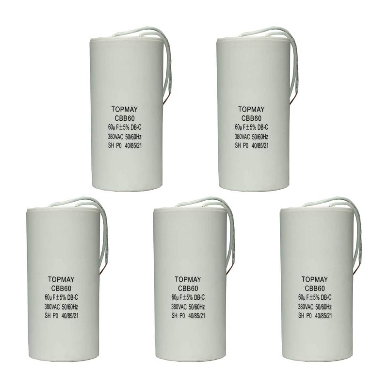 5x Capacitor Partida 60uf - 380v P/ Motor Portão Eletrônico