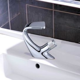 Torneira Curva Cascata Banheiro Lavatorio Cromada Premium