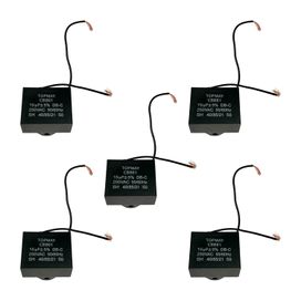 5x Capacitor Partida 15uf - 250v P/ Motor Portão - Quadrado