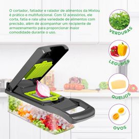 Cortador Fatiador Multifuncional De Alimentos 12 Em 1