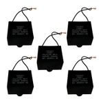 5x Capacitor Partida 25uf - 450v P/ Motor Portão - Quadrado