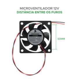 Cooler FAN Ventoinha 60x60x20 Microventilador 12 Volts - 5+