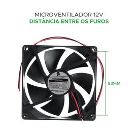Cooler FAN Ventilador 90 x 90 x 25mm 12 Volts - Green
