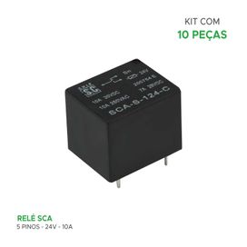 10x Relé Sca 5 Terminais - 24v 10a - Pcb - Alta Qualidade