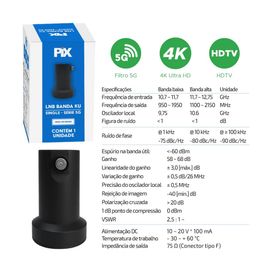 Lnb Banda Ku Simples Universal Lnb Single 1 Saída Ponto - 5g